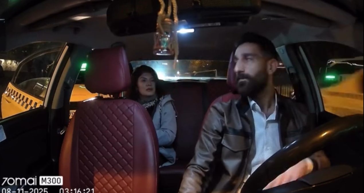 “Kavga çıkacaksa indir beni” dedi taksiyi terk etti!
