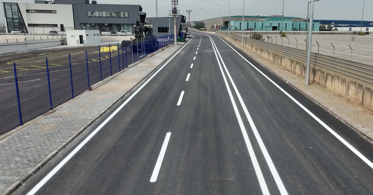 Kocaeli Railport’ta asfalt ve yol çizgileri tamamlandı