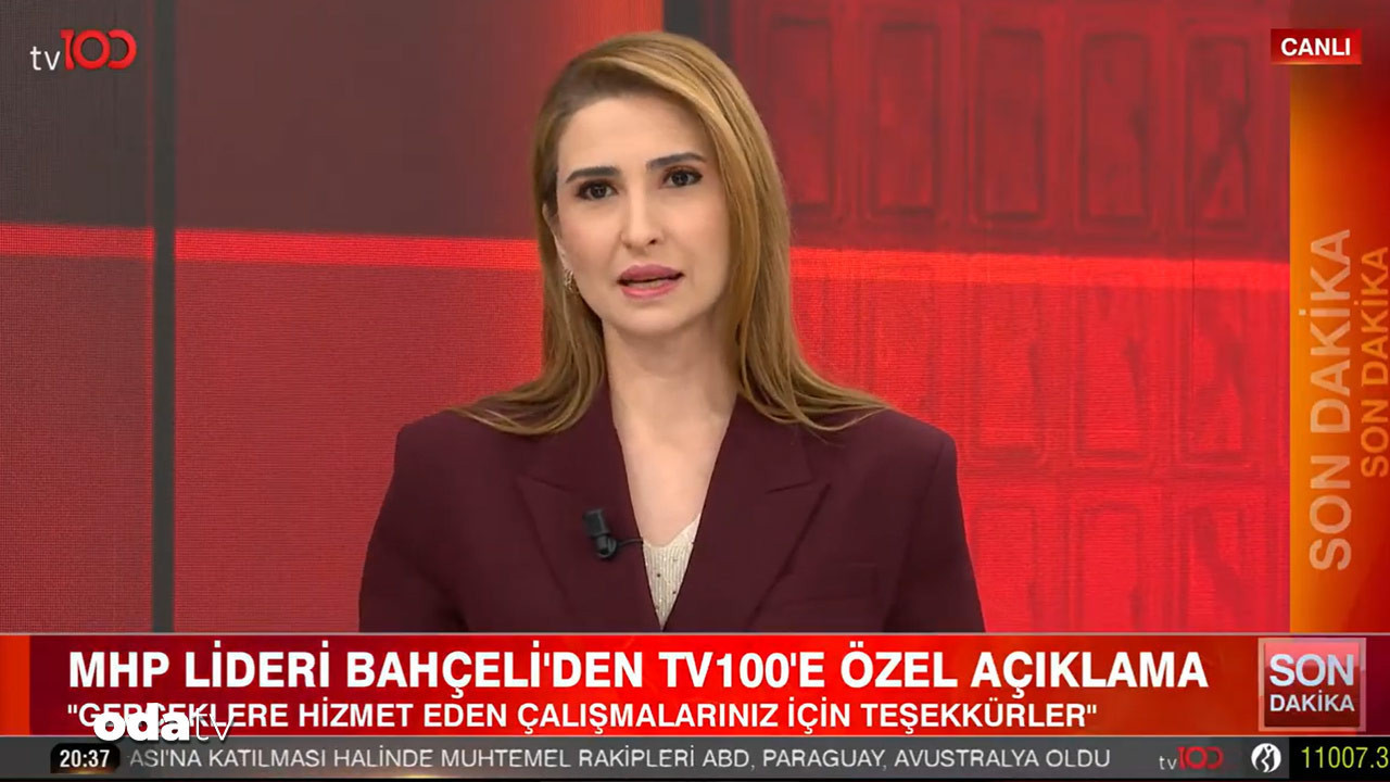 MHP lideri Devlet Bahçeli’den TV100′ teşekkür mesajı