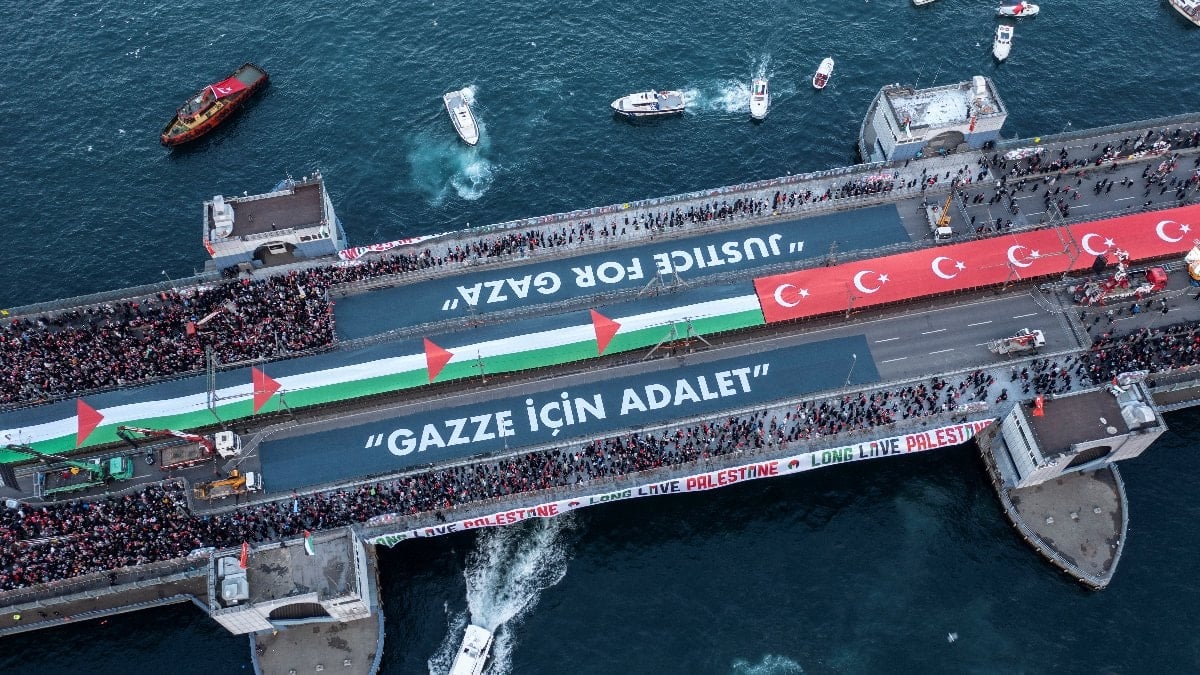 İstanbul’daki Filistin yürüyüşü dünya basınında